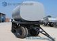 15000 L 2 Axles Oil Tank Trailer , Full stainless steel tanker trailers For Water / Chemical / LPG